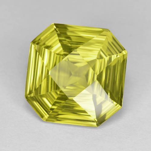 Quarzo Giallo medio naturale da 5.92 ct, Taglio smeraldo, VVS