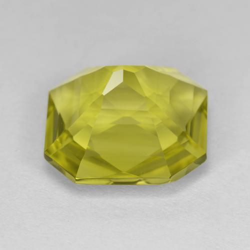 Quarzo Giallo medio naturale da 5.92 ct, Taglio smeraldo, VVS