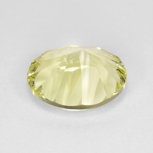 Quarzo Giallo chiaro verdastro naturale da 4.31 ct, Taglio ovale, VVS