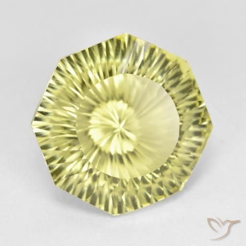 Quarzo Giallo medio-chiaro naturale da 8.38 ct, Ottagonale / Taglio smeraldo, VVS