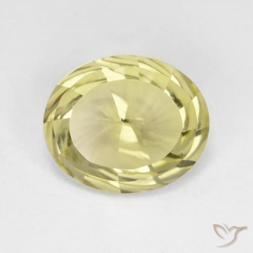 3.71ct Naturale Giallo chiaro Quarzo, Ovale, VVS