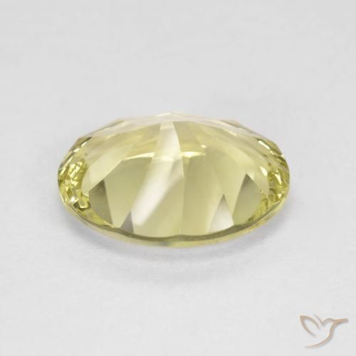 Quarzo Giallo chiaro naturale da 3.71 ct, Ovale, VVS