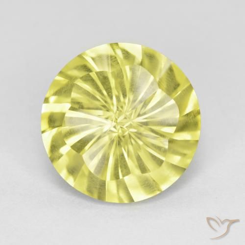 5.28ct Naturale Limone giallo Quarzo, Rotondo, VS