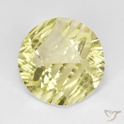 9.66ct Naturale Giallo chiaro Quarzo, Rotondo, VVS
