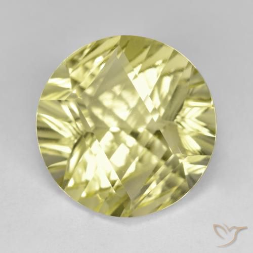 9.92ct Naturale Giallo verdastro Quarzo, Rotondo, VVS