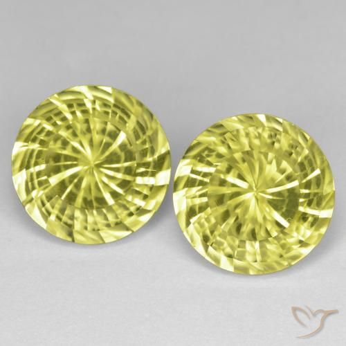 10.79ctw Naturale Limone giallo Quarzo, Rotondo, VVS-VS