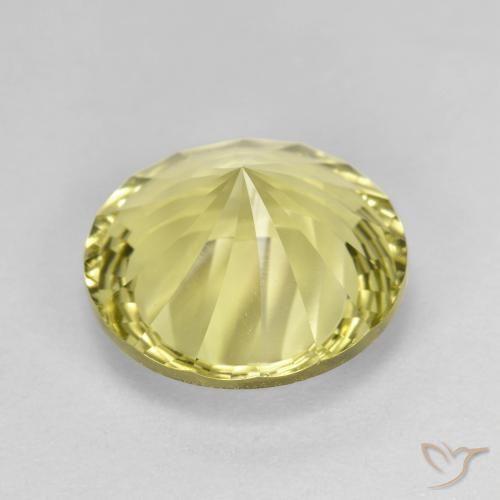 Quarzo Giallo chiaro naturale da 5.24 ct, Rotondo, VVS