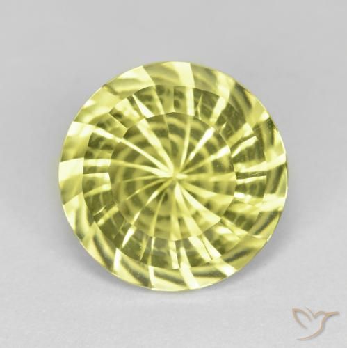 5.16ct Naturale Limone giallo Quarzo, Rotondo, VVS
