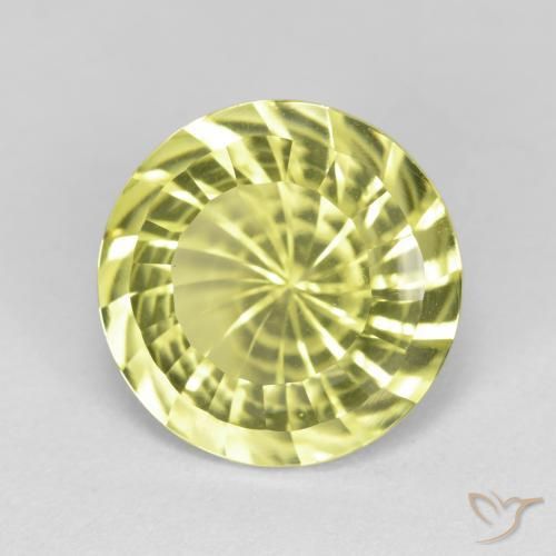 Quarzo Limone giallo naturale da 5.16 ct, Rotondo, VVS