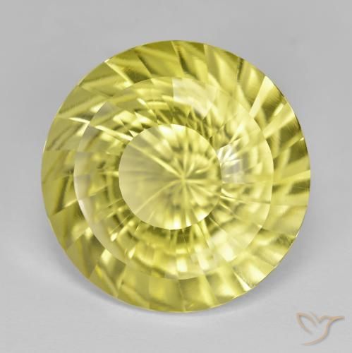 Quarzo Laguna Gialla naturale da 14.85 ct, Rotondo, VVS
