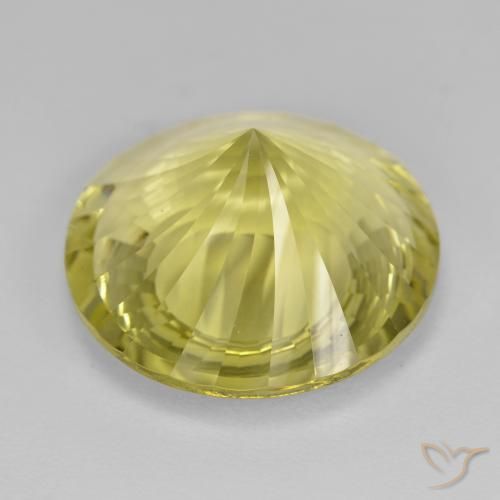 Quarzo Laguna Gialla naturale da 14.85 ct, Rotondo, VVS