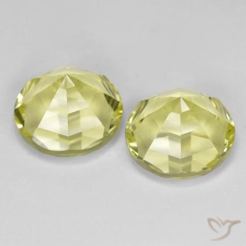 Gemme di Quarzo Limone giallo naturale da 7.00 ct, Rotondo, VVS-VS