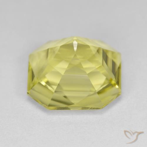 Quarzo Limone giallo naturale da 5.99 ct, Ottagonale / Taglio smeraldo, VVS