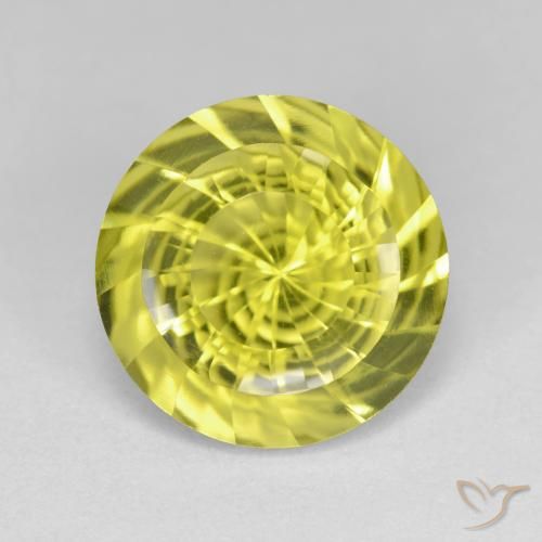5.59ct Naturale Giallo medio Quarzo, Rotondo, VVS