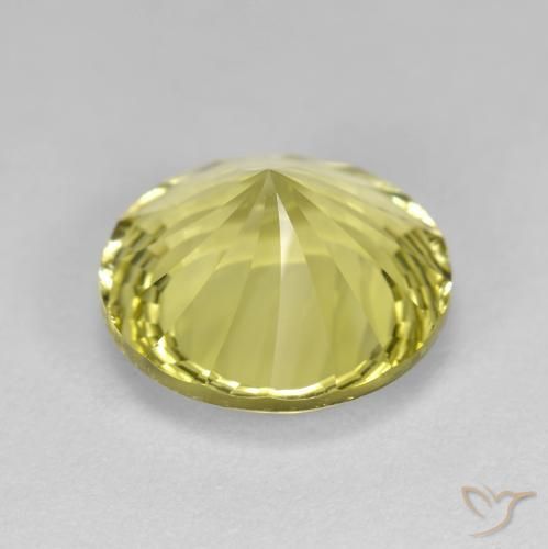 Quarzo Giallo medio naturale da 5.26 ct, Rotondo, VVS
