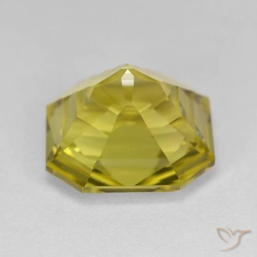 Quarzo Giallo chiaro naturale da 6.46 ct, Ottagonale / Taglio smeraldo, VVS