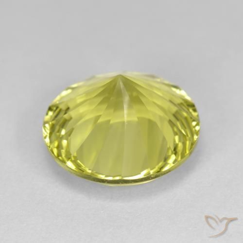 Quarzo Giallo medio naturale da 5.35 ct, Rotondo, VVS