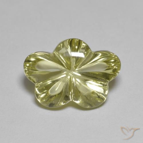 6.22ct Naturale Giallo medio Quarzo, Taglio a fiore, Trasparente