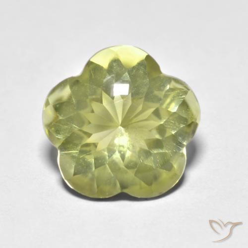 4.69ct Naturale Giallo medio Quarzo, Taglio a fiore, Trasparente
