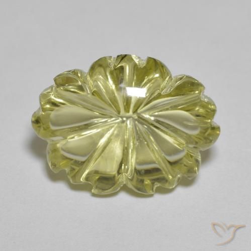 10.34ct Naturale Giallo medio Quarzo, Taglio a fiore, Trasparente
