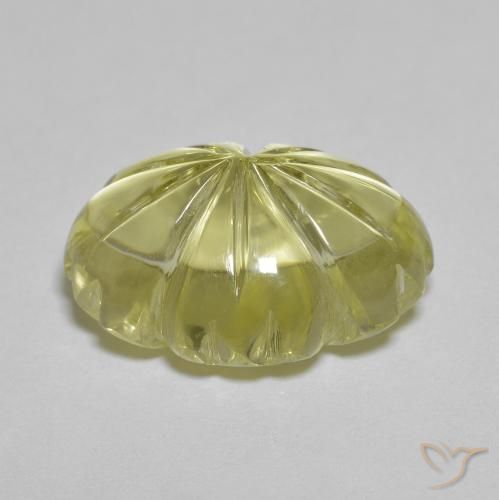 Quarzo Giallo medio naturale da 10.34 ct, Taglio a fiore, Trasparente