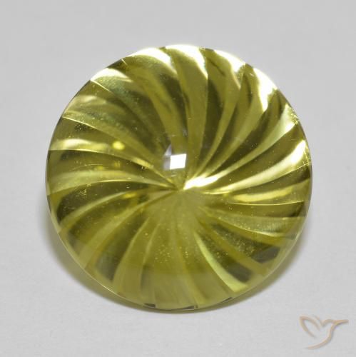 12.79ct Naturale Giallo medio Quarzo, Rotondo, Trasparente