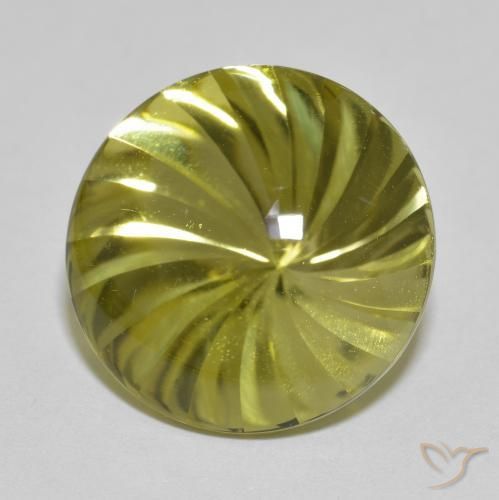 Quarzo Giallo medio naturale da 12.79 ct, Rotondo, Trasparente