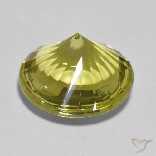 Quarzo Giallo medio naturale da 12.79 ct, Rotondo, Trasparente