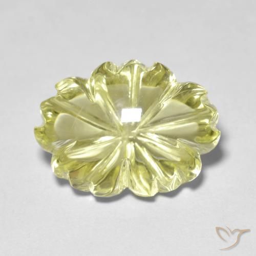 10.65ct Naturale Giallo medio-chiaro Quarzo, Taglio a fiore, Trasparente