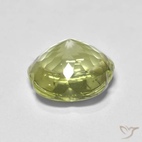 Quarzo Giallo chiaro naturale da 4.58 ct, Taglio a fiore, Trasparente