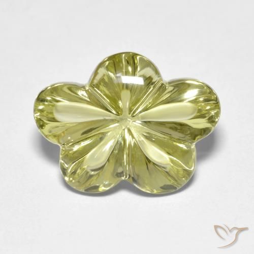 9.34ct Naturale Giallo medio Quarzo, Taglio a fiore, Trasparente