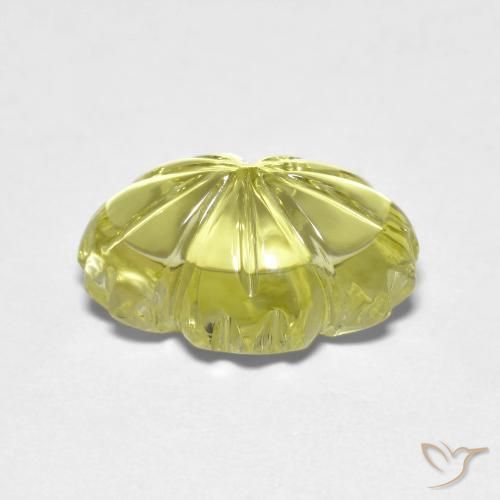Quarzo Giallo medio naturale da 6.44 ct, Taglio a fiore, Trasparente