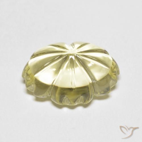 Quarzo Limone giallo naturale da 6.75 ct, Taglio a fiore, Trasparente