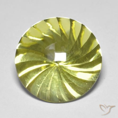 12.44ct Naturale Giallo medio Quarzo, Rotondo, Trasparente