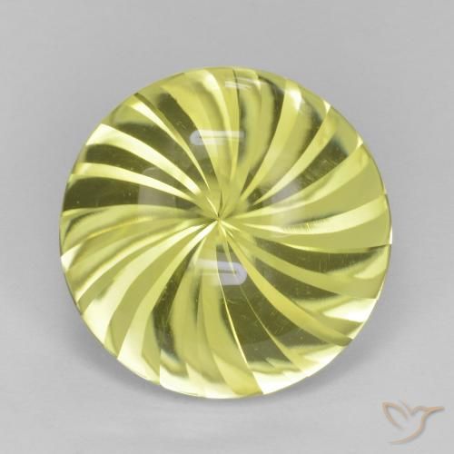 12.75ct Naturale Giallo medio Quarzo, Rotondo, Trasparente