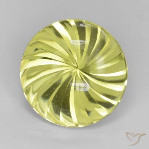Quarzo Giallo medio naturale da 12.75 ct, Rotondo, Trasparente