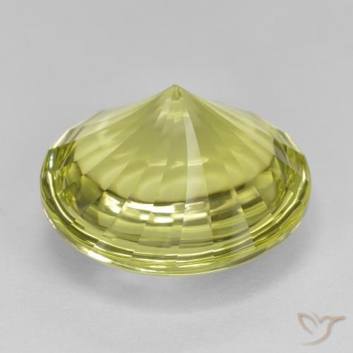 Quarzo Giallo medio naturale da 12.75 ct, Rotondo, Trasparente