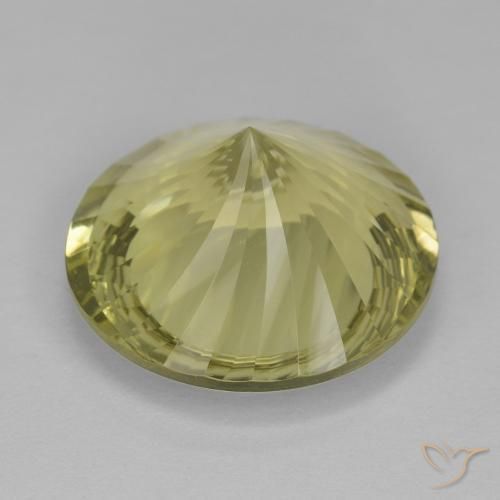 Quarzo Giallo medio naturale da 11.38 ct, Rotondo, VVS-VS