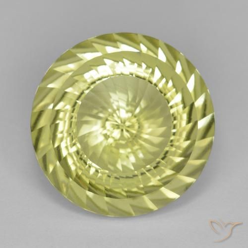 11.77ct Naturale Limone giallo Quarzo, Rotondo, VVS-VS