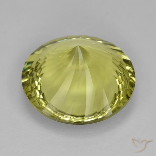 Quarzo Giallo medio naturale da 11.79 ct, Rotondo, VVS-VS