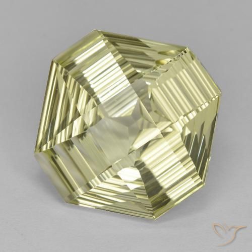 Quarzo Giallo chiaro naturale da 9.09 ct, Ottagonale / Taglio smeraldo, VVS
