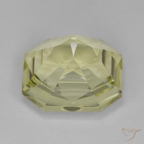 Quarzo Giallo chiaro naturale da 9.09 ct, Ottagonale / Taglio smeraldo, VVS