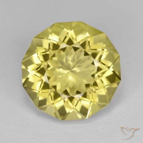 10.26ct Naturale Giallo Miele Molto Chiaro Quarzo, Taglio a fantasia, VVS-VS