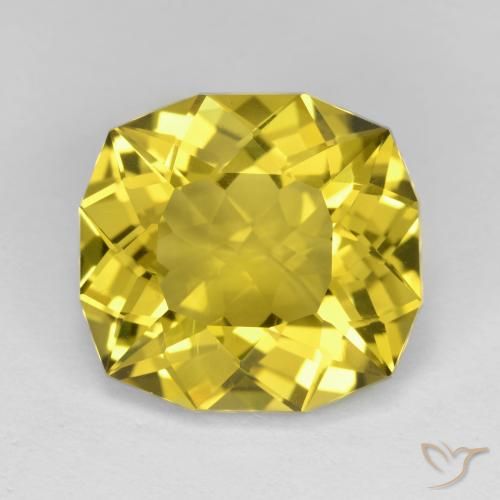 9.58ct Naturale Giallo medio Quarzo, Cuscino, VVS-VS