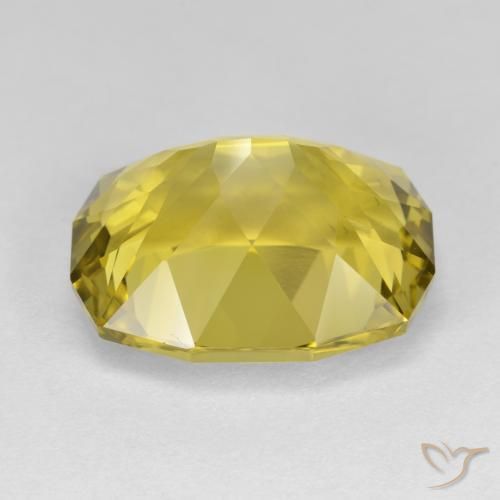 Quarzo Giallo medio naturale da 11.42 ct, Cuscino, VVS-VS