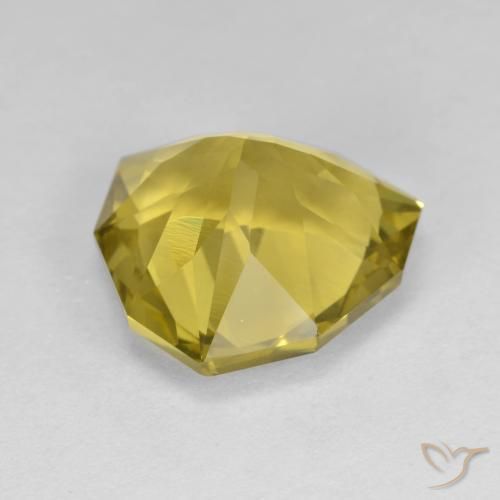 Quarzo Giallo medio naturale da 5.84 ct, Taglio trillion, VVS-VS