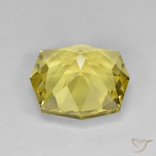 Quarzo Giallo Miele Molto Chiaro naturale da 4.66 ct, Ottagonale / Taglio smeraldo, VVS-VS