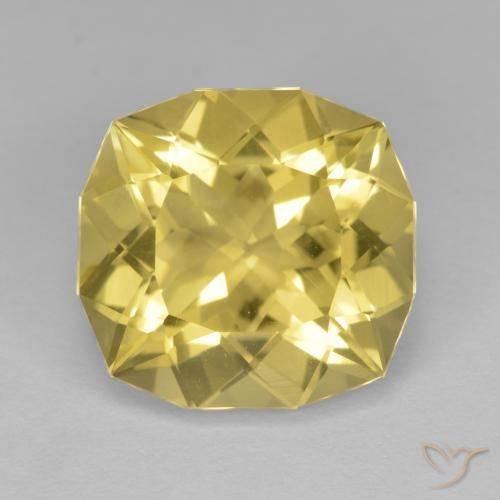 8.35ct Naturale Giallo dorato chiaro Quarzo, Cuscino, VS
