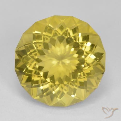 17.24ct Naturale Giallo medio-chiaro Quarzo, Rotondo, VS