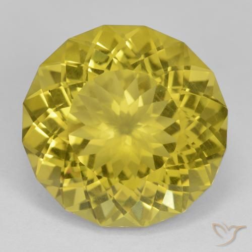 25.03ct Naturale Giallo miele chiaro Quarzo, Rotondo, VS